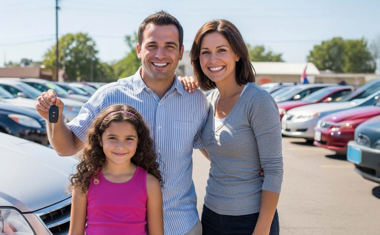 Happy car buyers at GTS Auto Sales  in Alliance